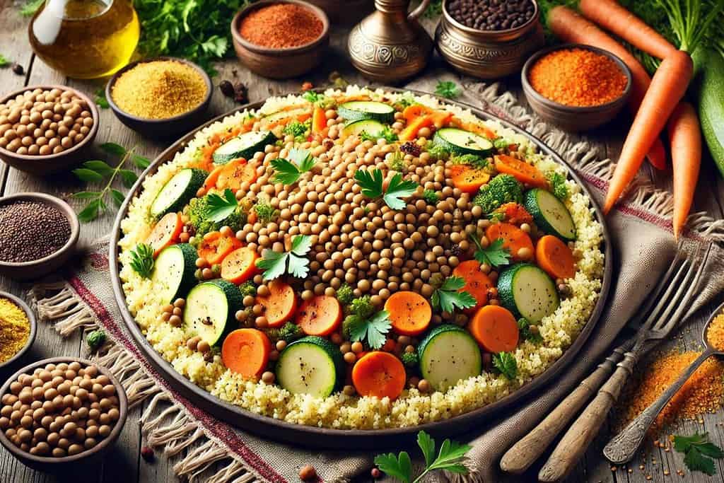 Vegetarian Couscous with Lentils Algeria, Recipes Vegetarian Couscous with Lentils