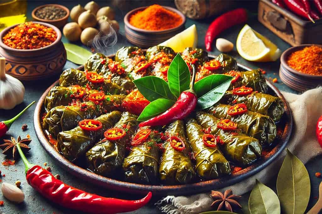 Spicy Syrian Yalanji Syria, Recipes Spicy Syrian Yalanji