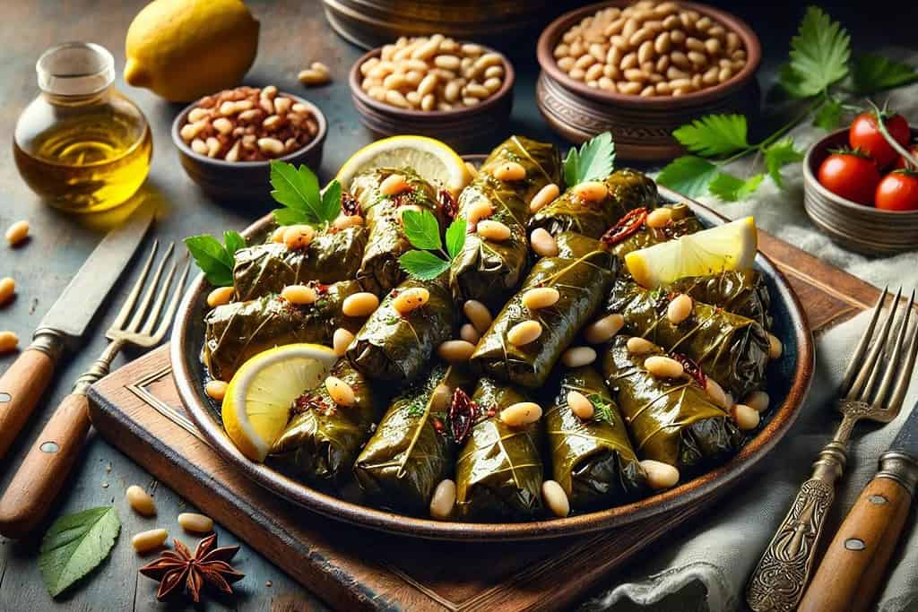 Syrian Yalanji with Pine Nuts Syria, Recipes Syrian Yalanji with Pine Nuts